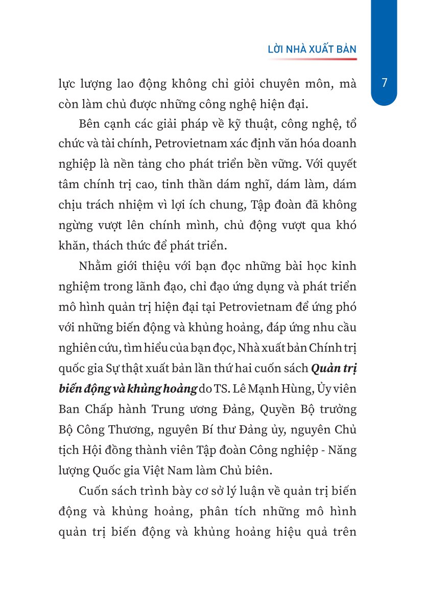 Quản trị biến động và khủng hoảng (Xuất bản lần thứ hai)