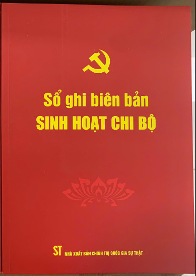 Sổ ghi biên bản sinh hoạt chi bộ (180 trang)