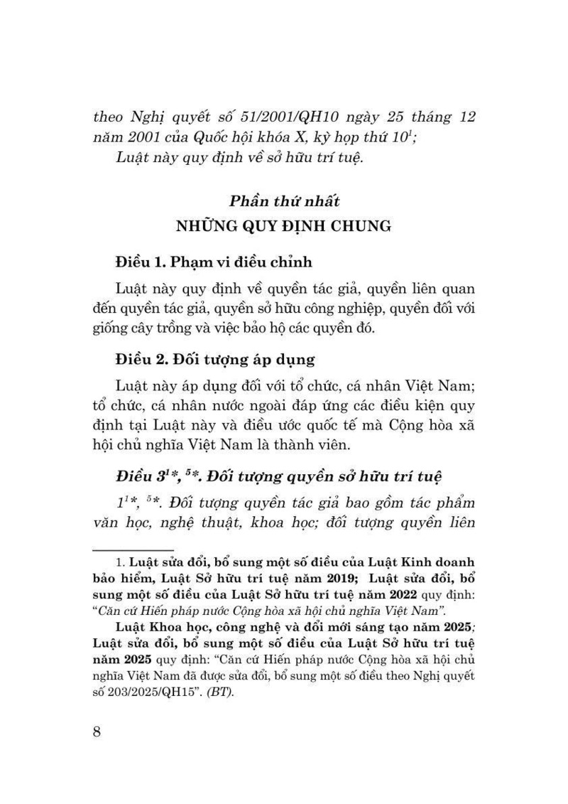 Luật Sở hữu trí tuệ năm 2005 (Sửa đổi, bổ sung năm 2009, 2019, 2022, 2025)