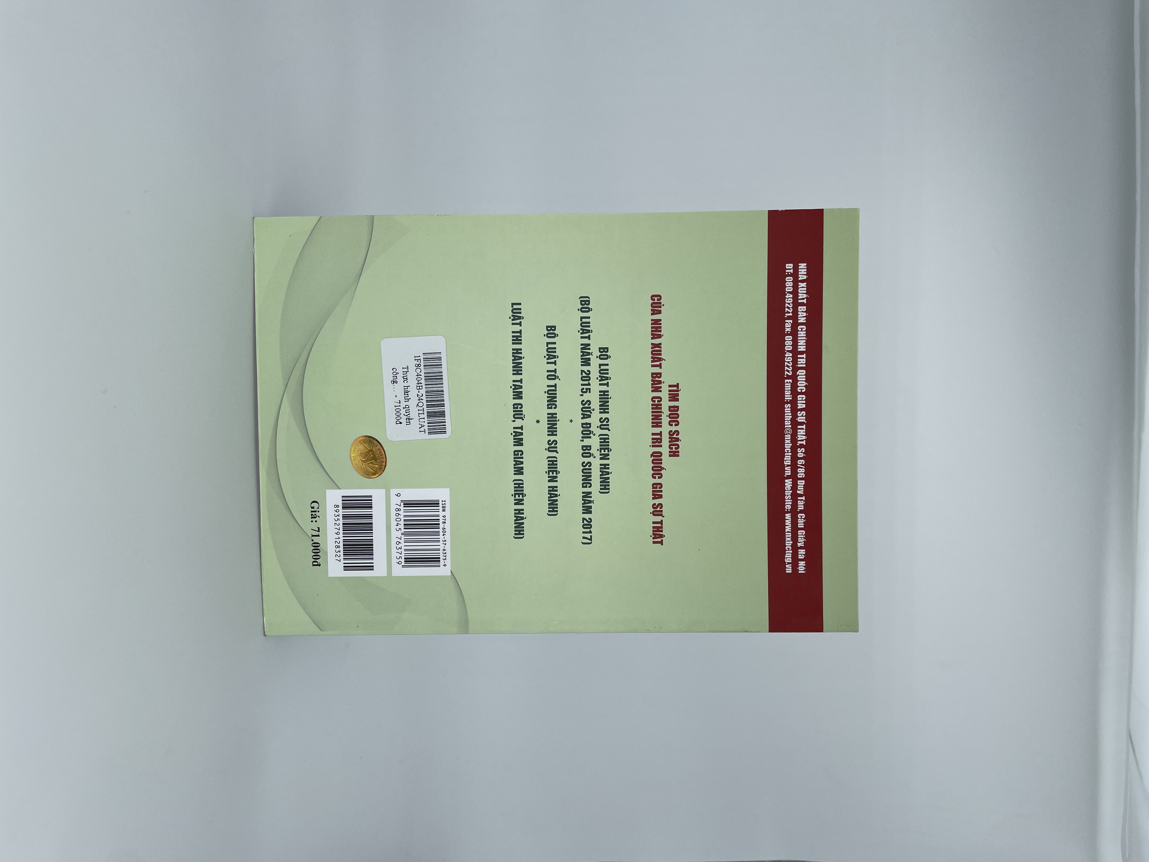 Thực hành quyền công tố, kiểm sát điều tra các vụ án hình sự về đất đai (Sách chuyên khảo)