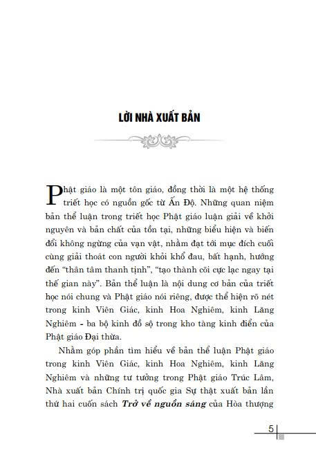 Trở về nguồn sáng (Xuất bản lần thứ hai)