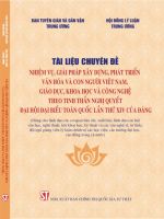 Tài liệu chuyên đề: Nhiệm vụ, giải pháp xây dựng, phát triển văn hóa và...