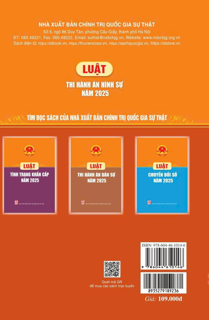 Luật Thi hành án hình sự năm 2025