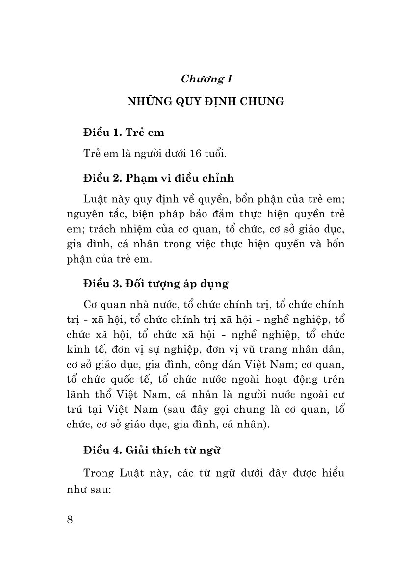 Luật Trẻ em năm 2016 (Sửa đổi, bổ sung năm 2018, 2024, 2025)