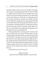 Phong cách ứng xử Hồ Chí Minh - Nội dung và giá trị  (Sách chuyên khảo)