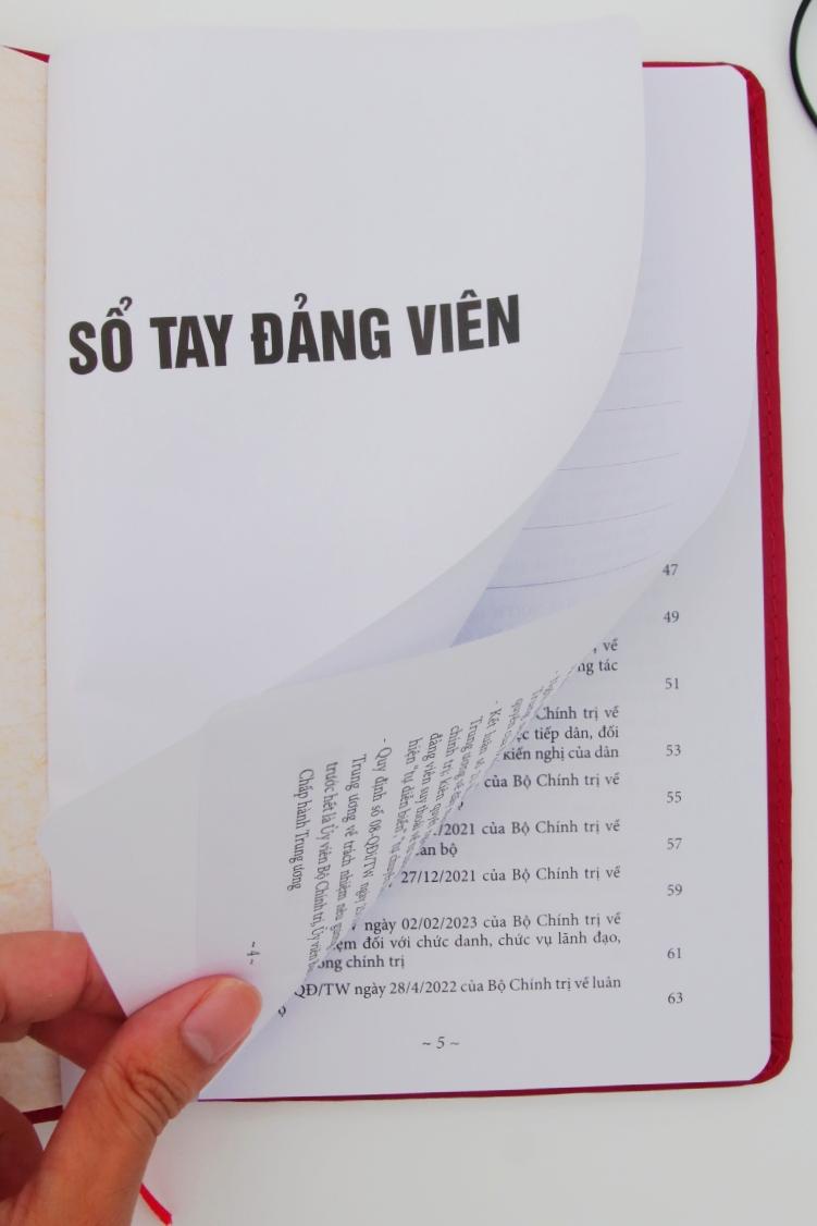 Sổ tay đảng viên (bìa da)